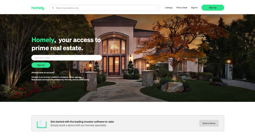 Homely Landing Page